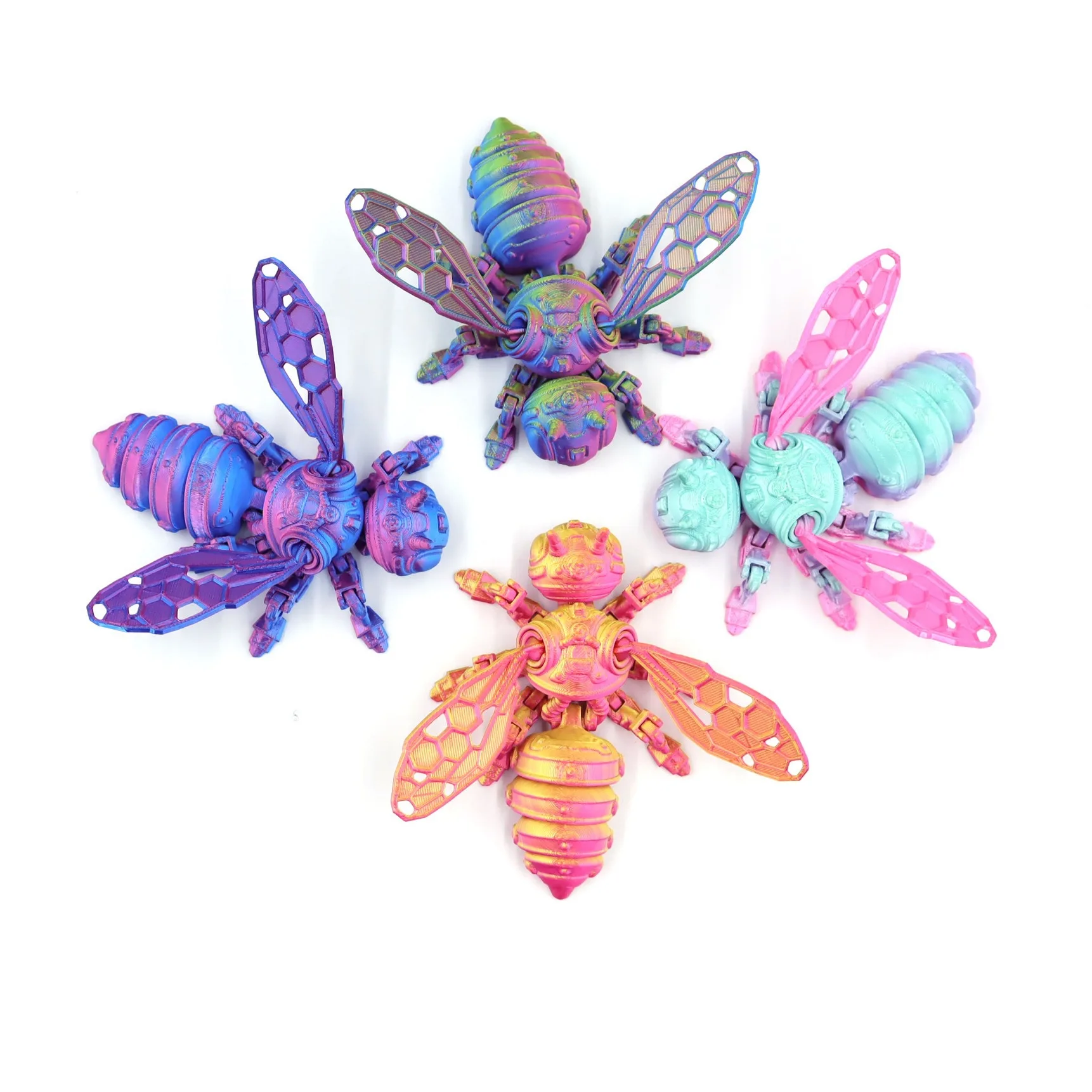 3D Printing Mechanical Bee Model with Movable Wing Joints Creative Home Decorations Children's Gift Home Accessories