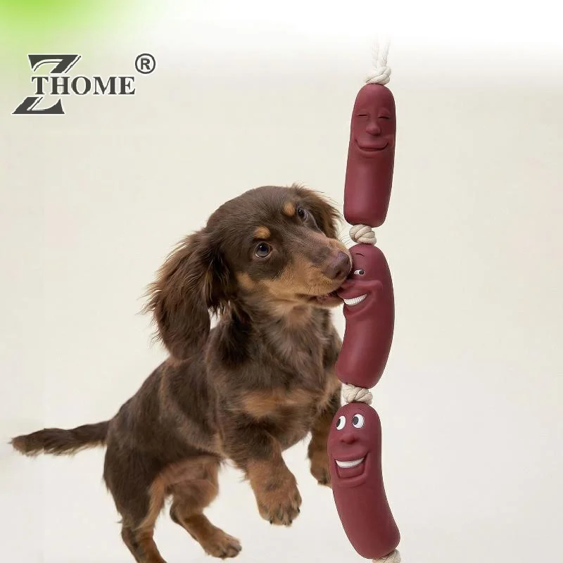 Funny Dog Sausage Shaped Chew Toy - Bite-Resistant And Not Easy To Break, Interactive Training Teething Toy, Dog Chew Toy