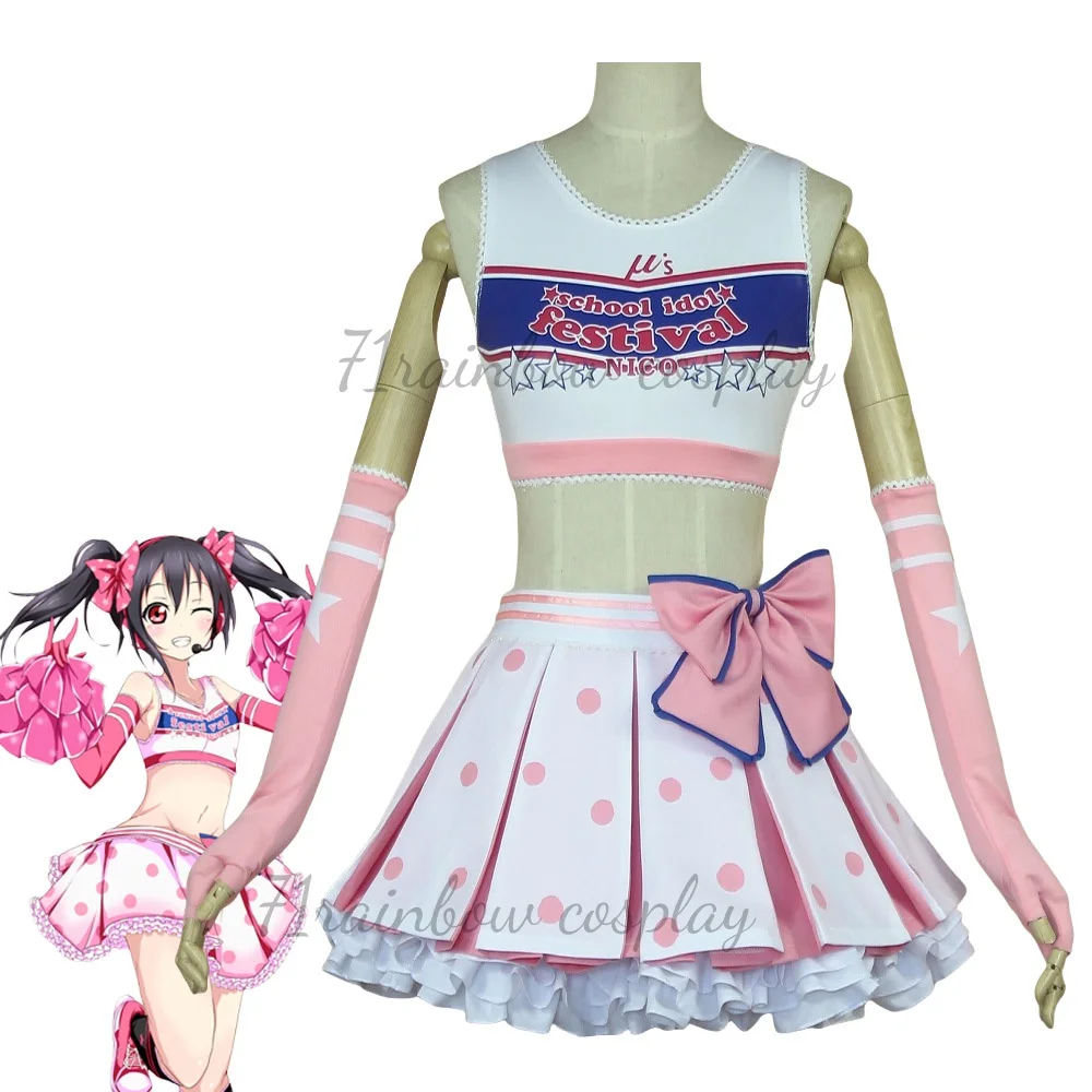 

Customized Yazawa Nico Paradise Cheerleaders Cosplay Costume Woman Christmas Outfits Costumes Cosplay