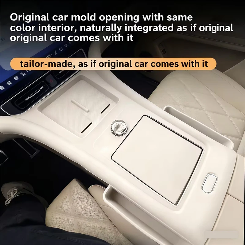 

Для AITO M9 EV EREV 2023 2024 2025 автомобильный центральный контроль с беспроводной зарядкой, силиконовый коврик, держатель для стакана с водой, аксессуары для интерьера