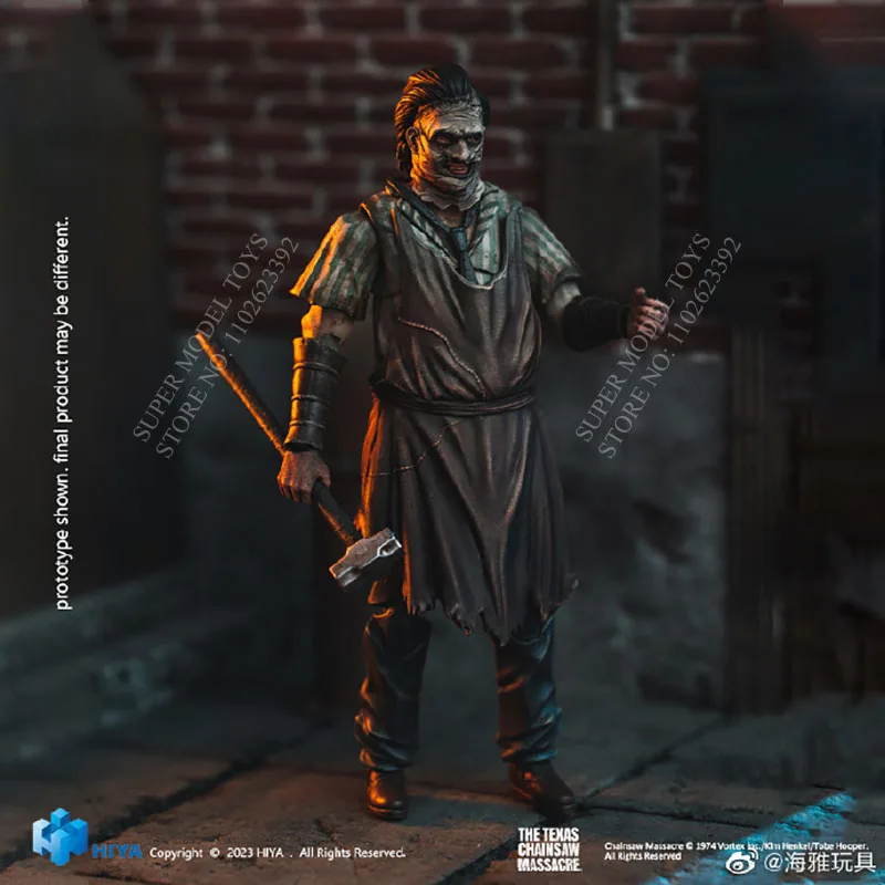 HIYA MINI Series 1/18 Scale Male Soldier Murder Maniac Leather Face Full Set About 4.33-inch Action Figure Model Fans Gifts