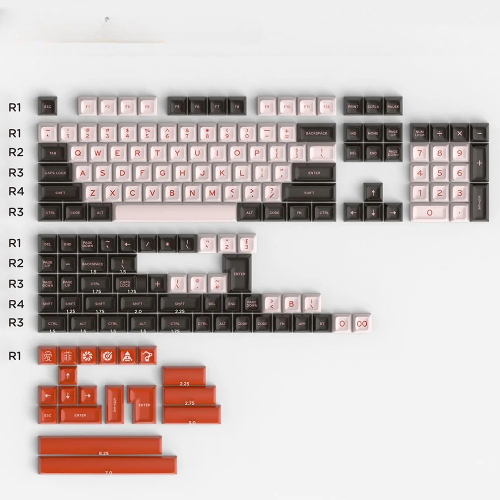 

Клавиатура с Фламинго Double Shot PBT с ISO Enter 7U Spacebar