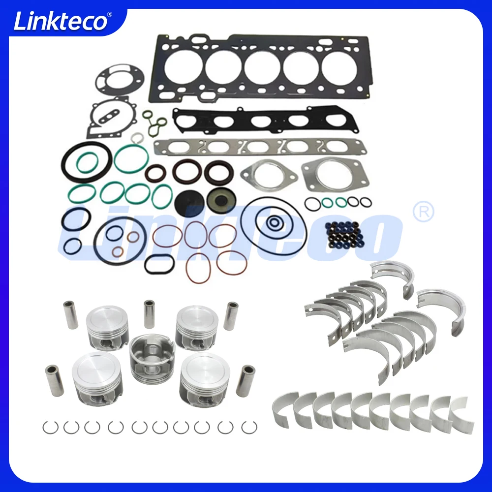 طقم تصليح المحرك كامل طوقا تحمل المكبس الدائري مجموعة صالح 2.4 T L L5 الغاز B5244S4 B5244S5 ل 04-12 فولفو C30 C70 S40 V50 2.4L #3