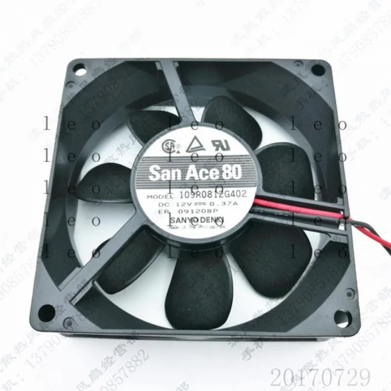 

CC for Sanyo 109R0812G402 8025 DC12V 0.37A 8CM 2-Wire Cooling Fan