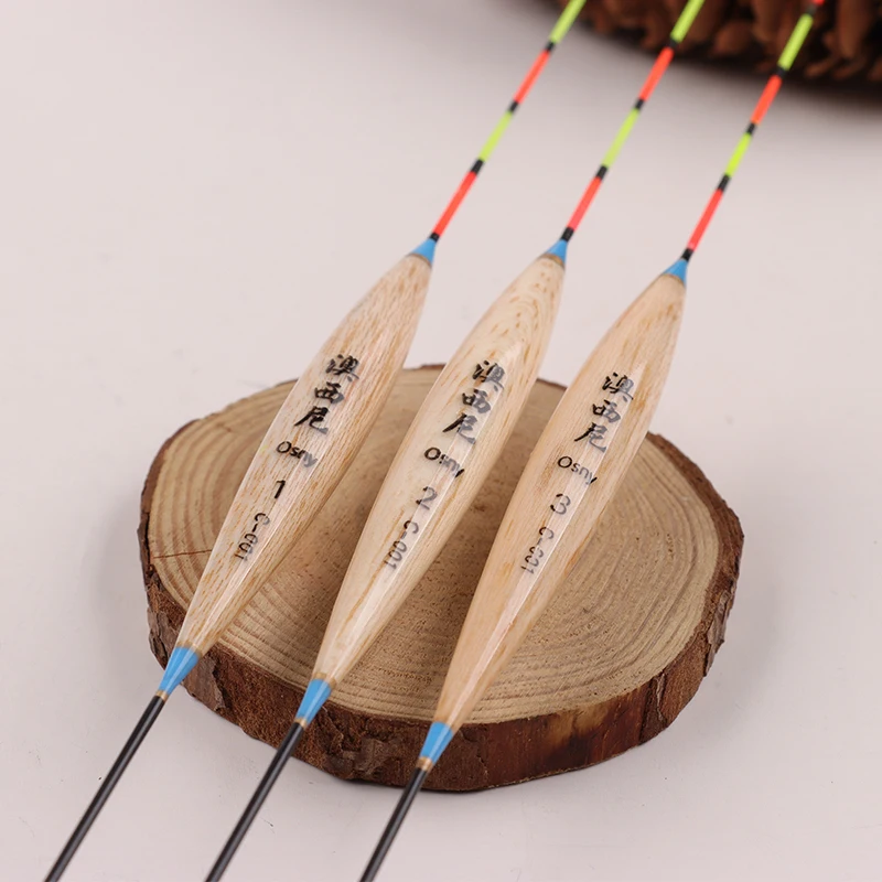 10PCS Vertical Lake Pond Stream Floats+1 Bag Hooks+1 Buoy Rest Fresh Water Buoy Lake River Balsa Wood Bobber Fishing Tackle Tool