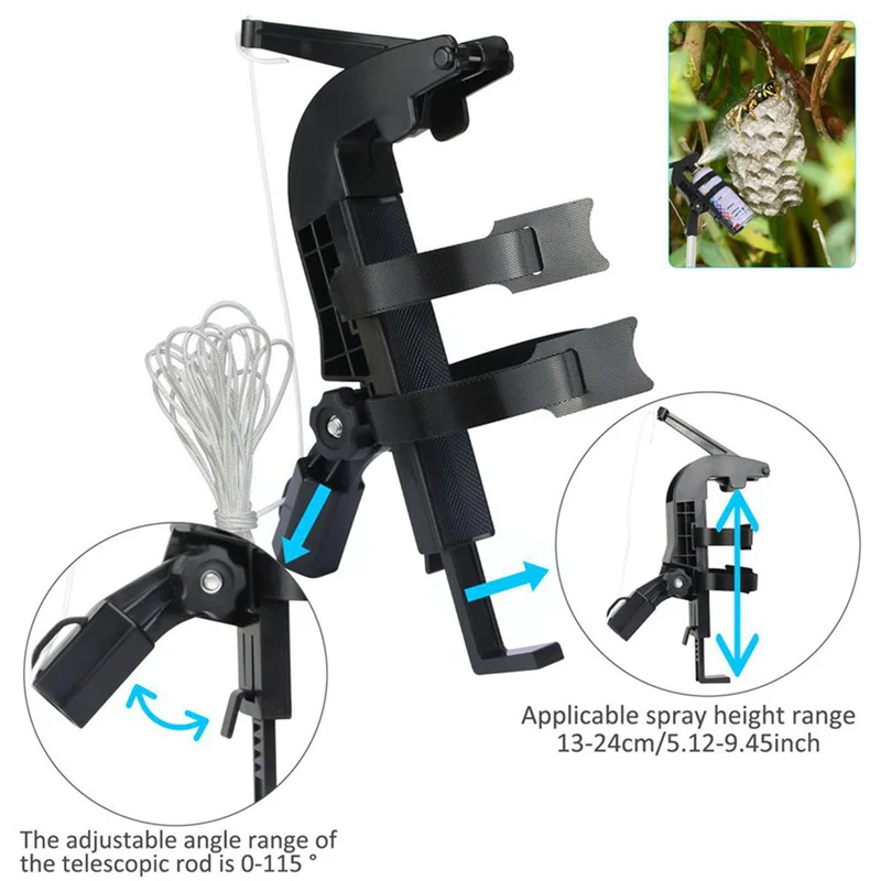 

ABZS 2X Sprays Can Extension Pole Adaptor Sprayer Extension Pole Adaptor Adjustable Angle Sprays Extender Bracket A