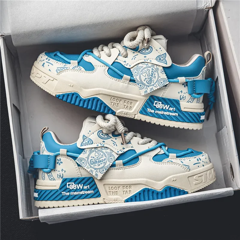 

Mens Luxury Running Shoes Spring Breathable Skateboard Shoes Chunky Comfortable Casual Sneakers for Men Footwear Tenis Masculino