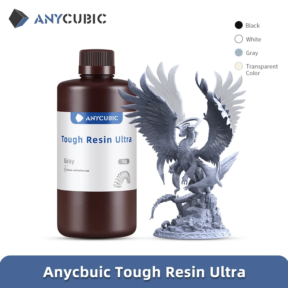 ANYCUBIC Tough Resin Ultra Strong Impact Resistance Flexible with Excellent Rebound Low-Odor For Photon Mono 2 LCD Printers