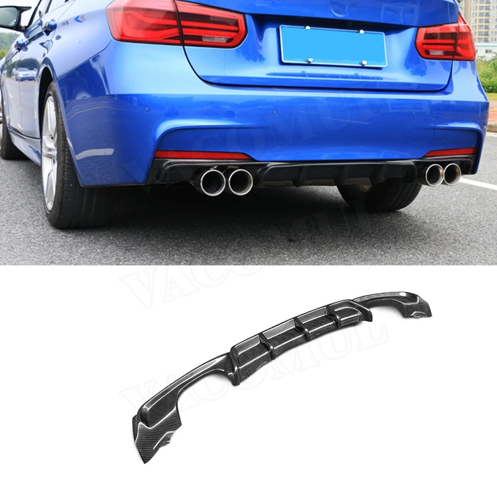 

VACOMUL Rear Lip Spoiler Fins Shark Style Diffuser Quad Exhaust Two Outlet for BMW F30 F35 320i 328i M-tech M-sport 2012 - 2018