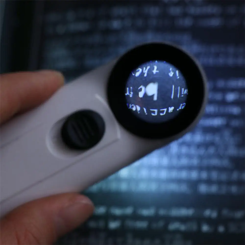 Portable LED Light Handheld Magnifier Loupe HD Magnifying Glass Illuminated Lamp Lens Jewelry