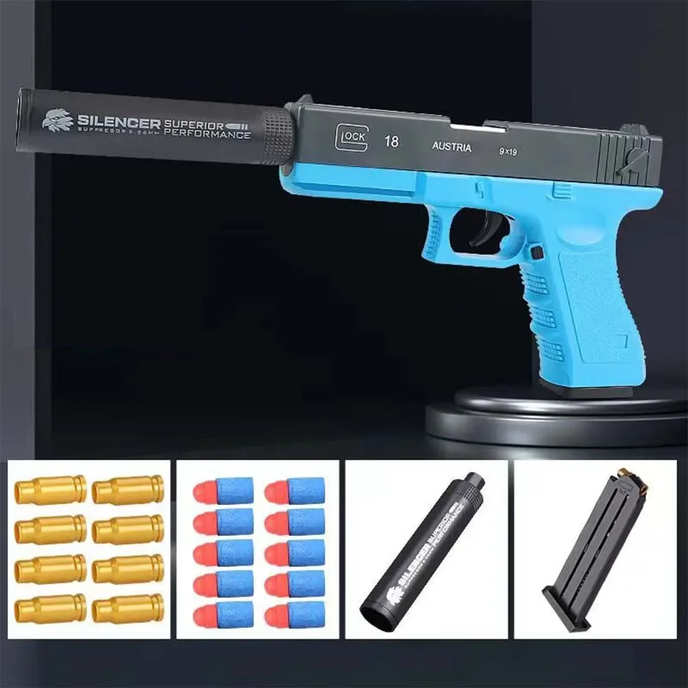 Shell Ejection Soft Bullets Toy Guns For Boys Girls Tiktok Gun Pistol Boys Birthday Gift