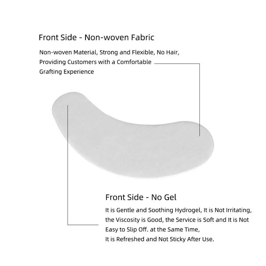 50 قطعة من وصلات الرموش غير المنسوجة تحت وسادات العين خالية من الوبر باللون الأزرق #3