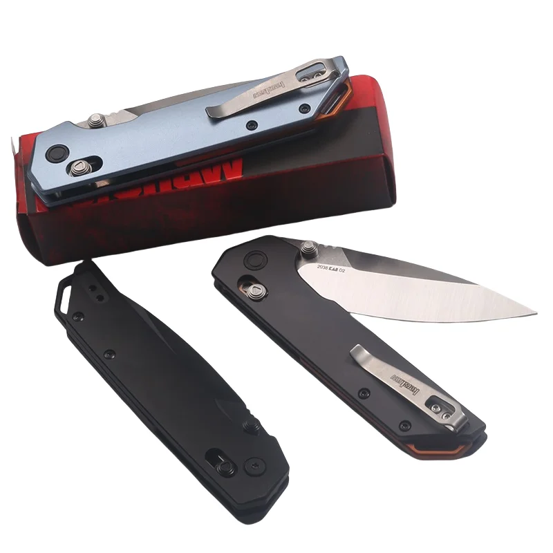 AXIS Collapsible D2 steel blade Aluminum alloy handle Outdoor fishing camping fruit knife EDC tool