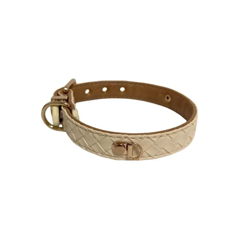 1Pcs Adjustable Braided PU Leather Dog Collar with Beads, DIY Woven Pet Accessories in Multiple Colors - view 6