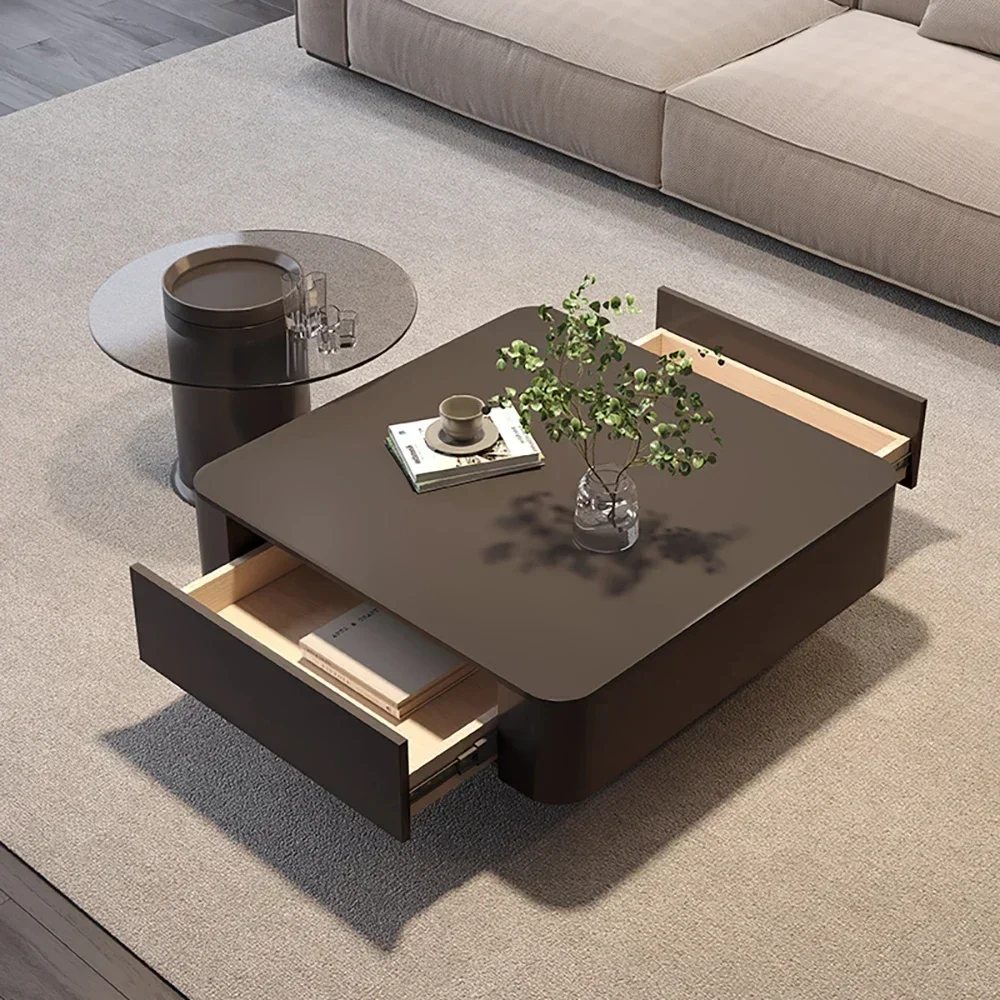 

#*a forLuxury Nordic Coffee Tables Design Modern Glam Square Coffee Tables Unique Design Stolik Kawowy Living Room Furniture mes
