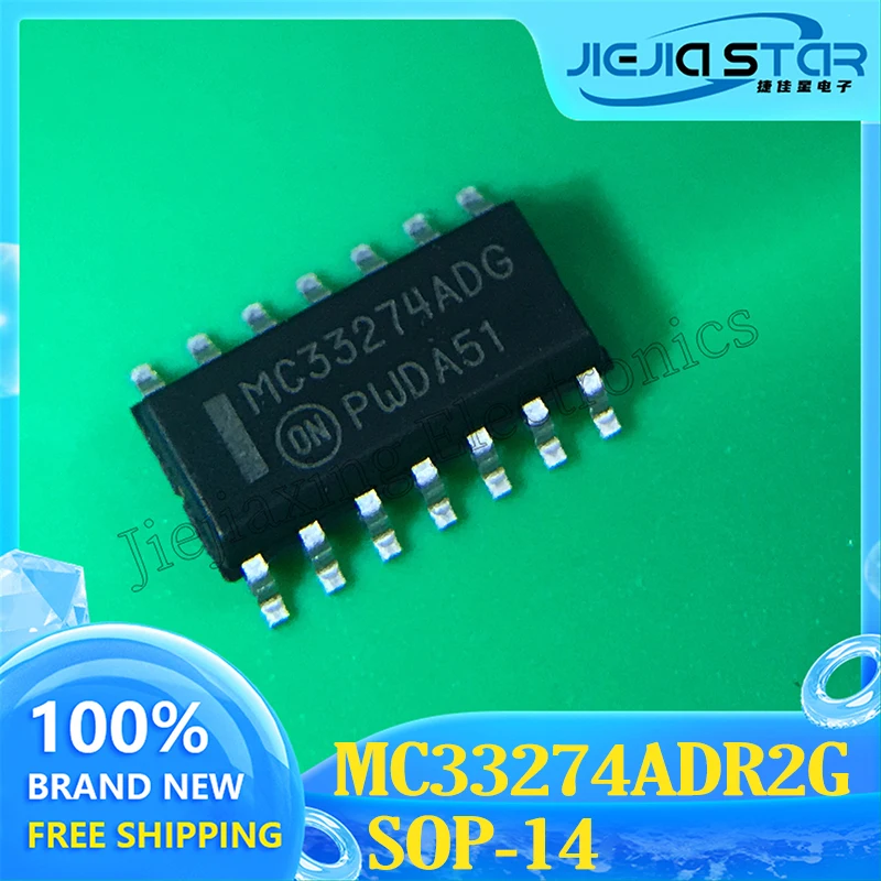 New and Original MC33274ADR2G, MC33274ADG SOP-14, Operational Amplifier Chip IC, 5-30PCs, Free Shipping, Electronics