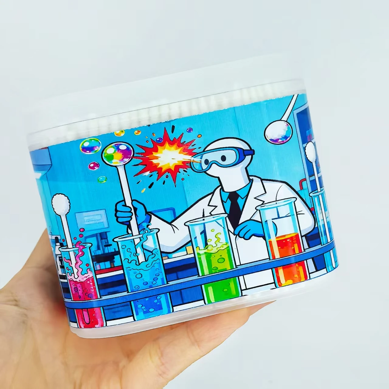 600개 실험실 테마 면봉, 양면 미세 축 면봉, 선물용 면봉.