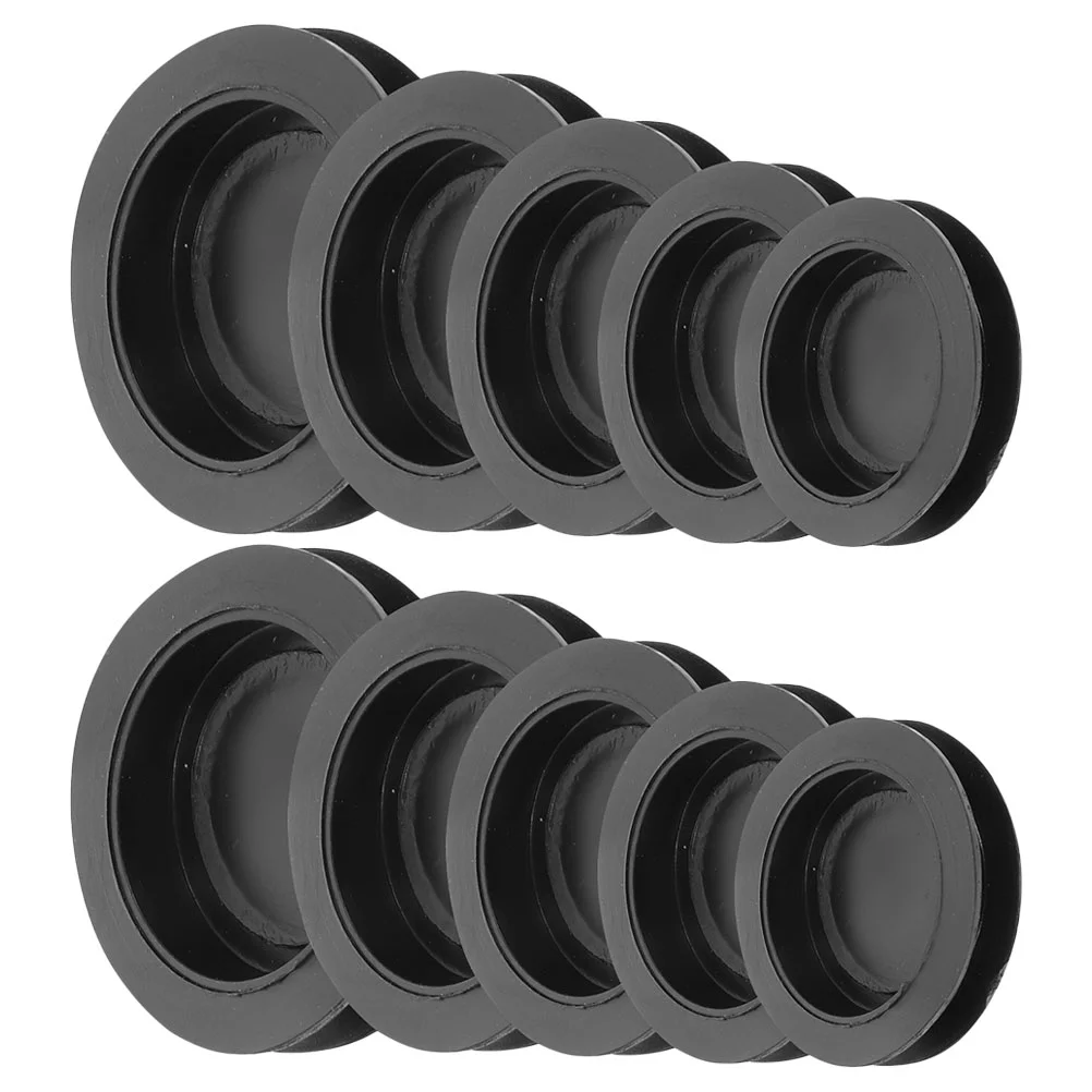 10 Pcs Round Rubber Stopper Piggy Bank Plugs Black or Stoppers Replacement Bottom Caps Sealing Cover for