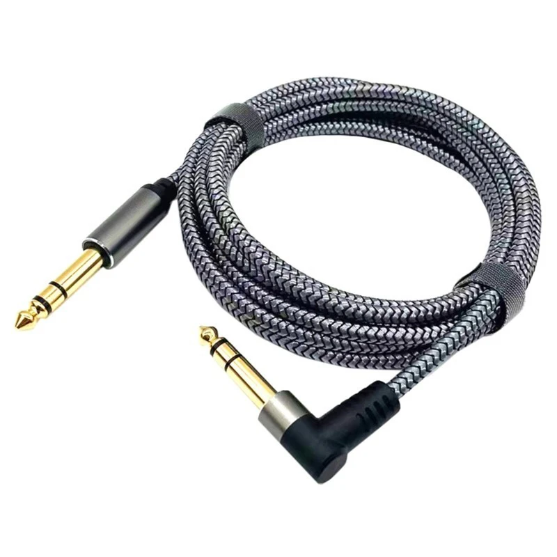 1pc Connecting Cable Guitar 6.35mm Instrument Large Dual Core Audio Connection Short Line For Electric Guitar