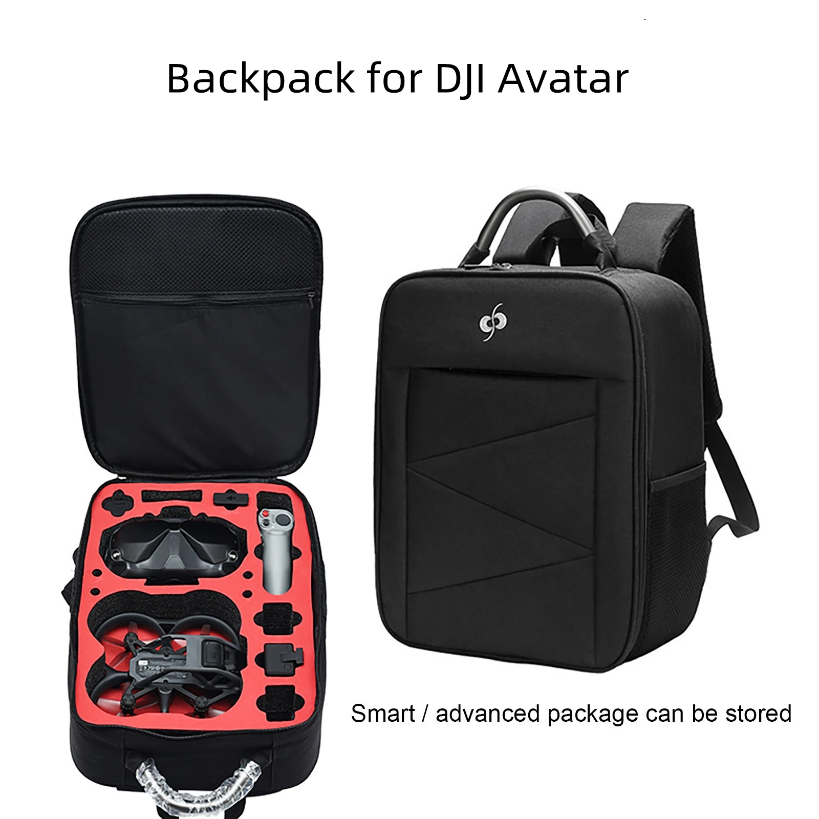 

For DJI Avata Shoulder Backpack Large Capacity Storage Bag for DJI Avata Flying Glasses Outdoor Travel Waterproof Bag Accessory