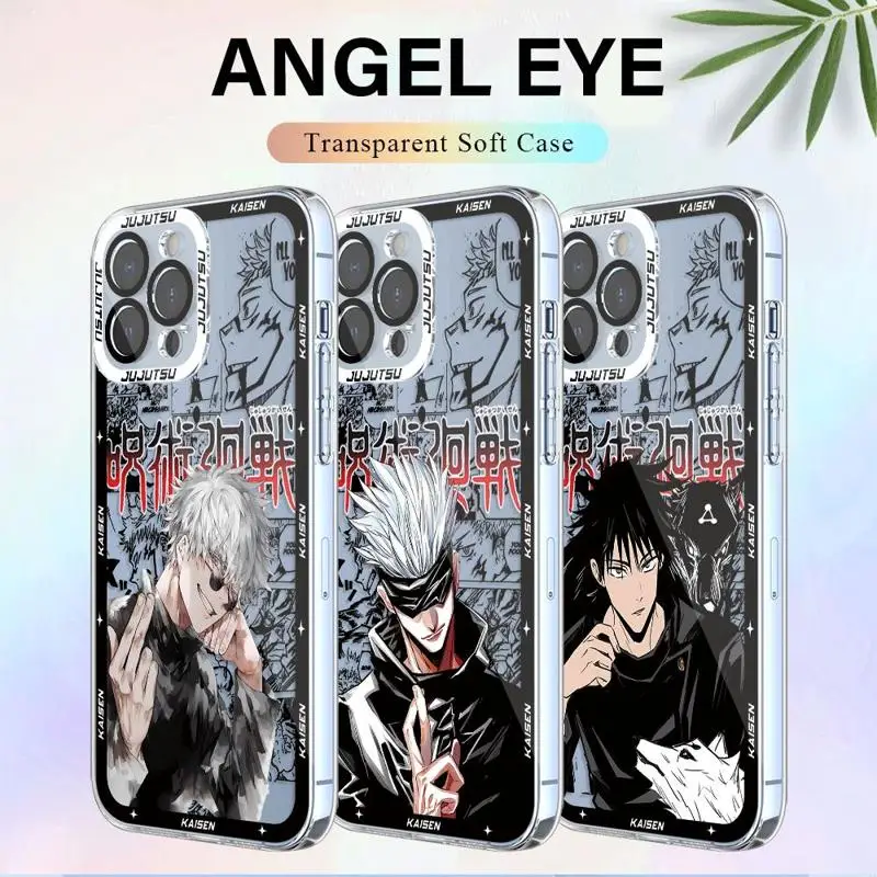 Japan Anime J-Jujutsu Kaisen Case for OPPO A98 A94 A92 A78 A76 A74 A72 A58 A54 4G A55 A16 A17 A32 A57 A31 5G Transparent Cover