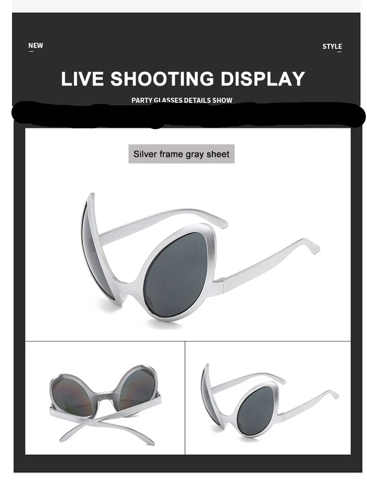Lustige Alien-Brille für Erwachsene, Kinder, Urlaub, Party, Sonnenbrille, Halloween, Regenbogen-Linsen, ET-Sonnenbrille, Schattierungen, modische Brillen О – Detail 10