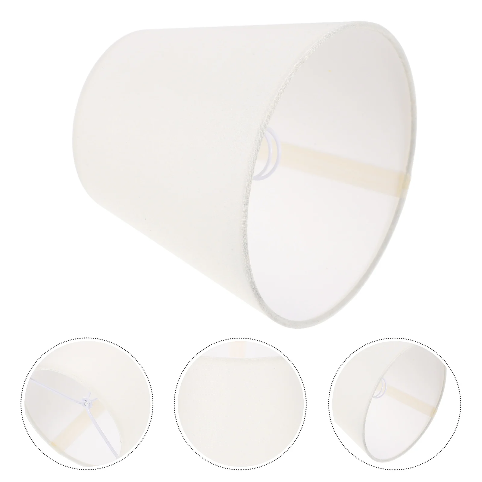 

Rustic Fabric Lampshade Shallow Beige Bell Cover for Table Floor Bedside Lamps Vintage Light Fixtures Decor Household Soften