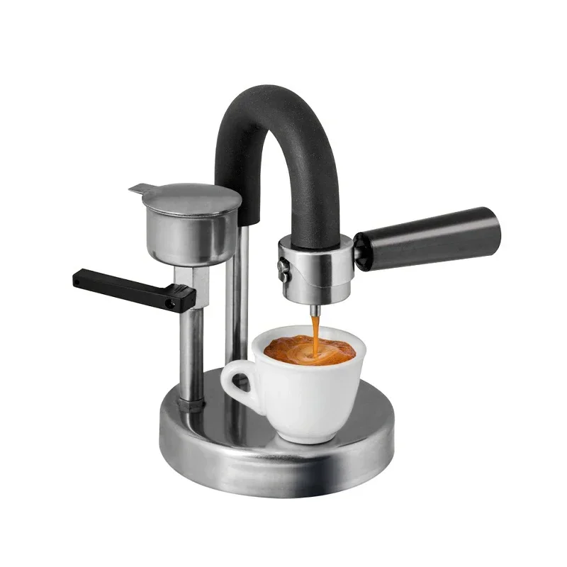 Italian Handmade Coffee Machine Portable Mini Espresso Coffee Pot Can Be Heated By Gas Stove For Outdoor Home Office