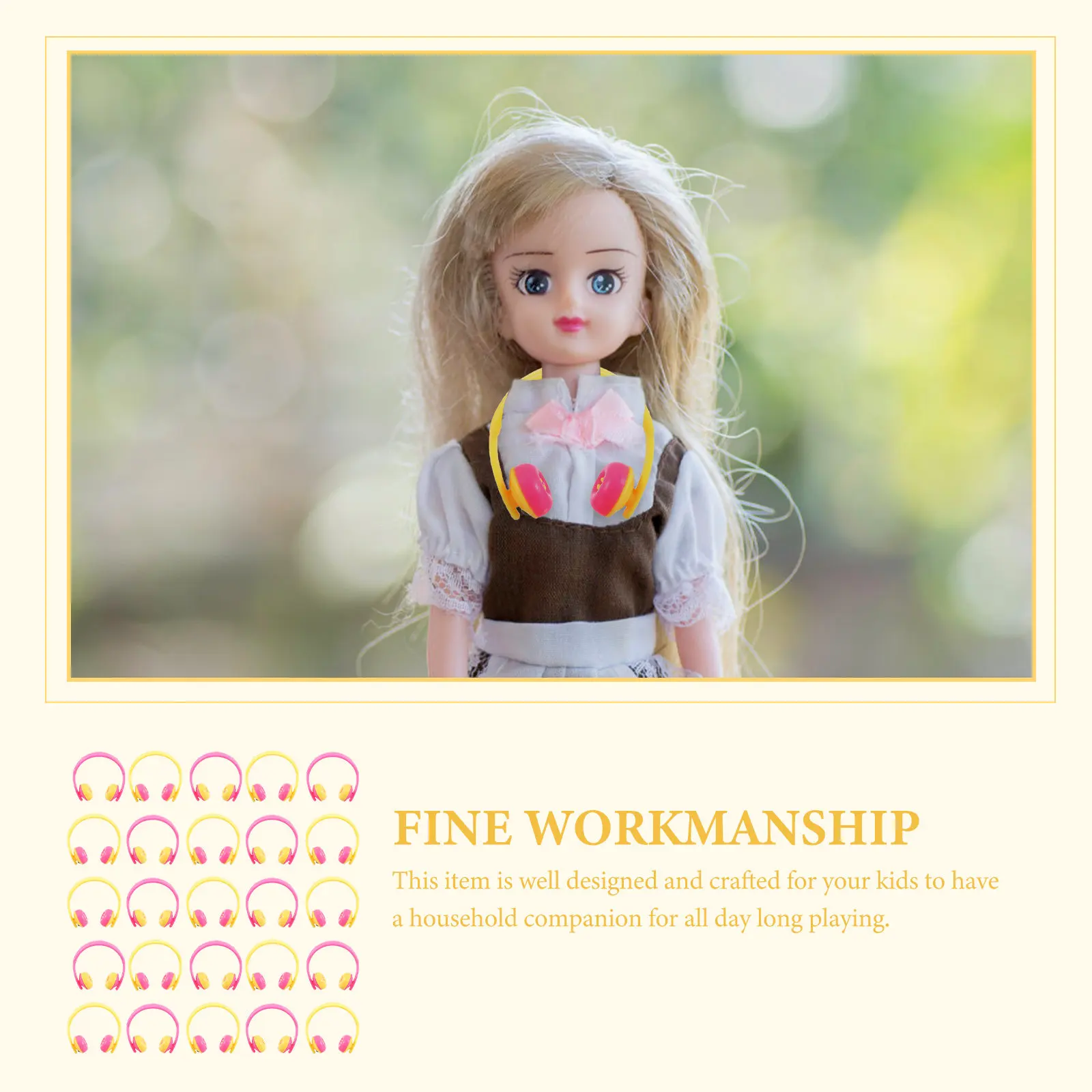 

25 шт. миниатюрных украшений в виде наушников, аксессуары для миниатюрного дома, декор для микроландшафта, аксессуары для домашнего интерьера, аксессуары для маленьких домиков