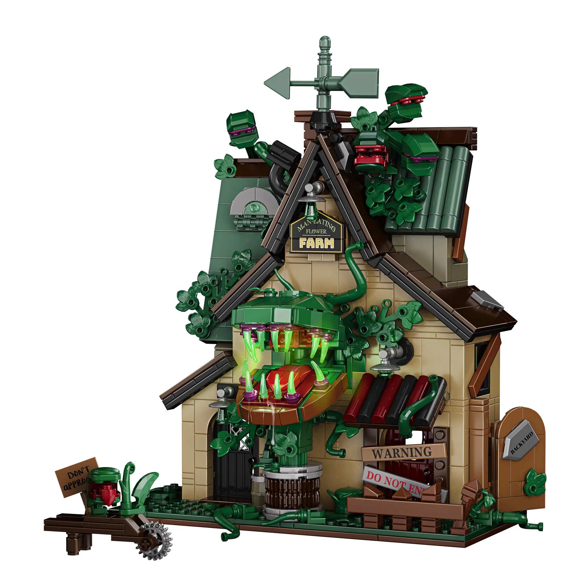 

Idea Mini Block Carnivorous Plant Cottage Streetscape Building Bricks Horror House Construction Toys City Street View For Gifts