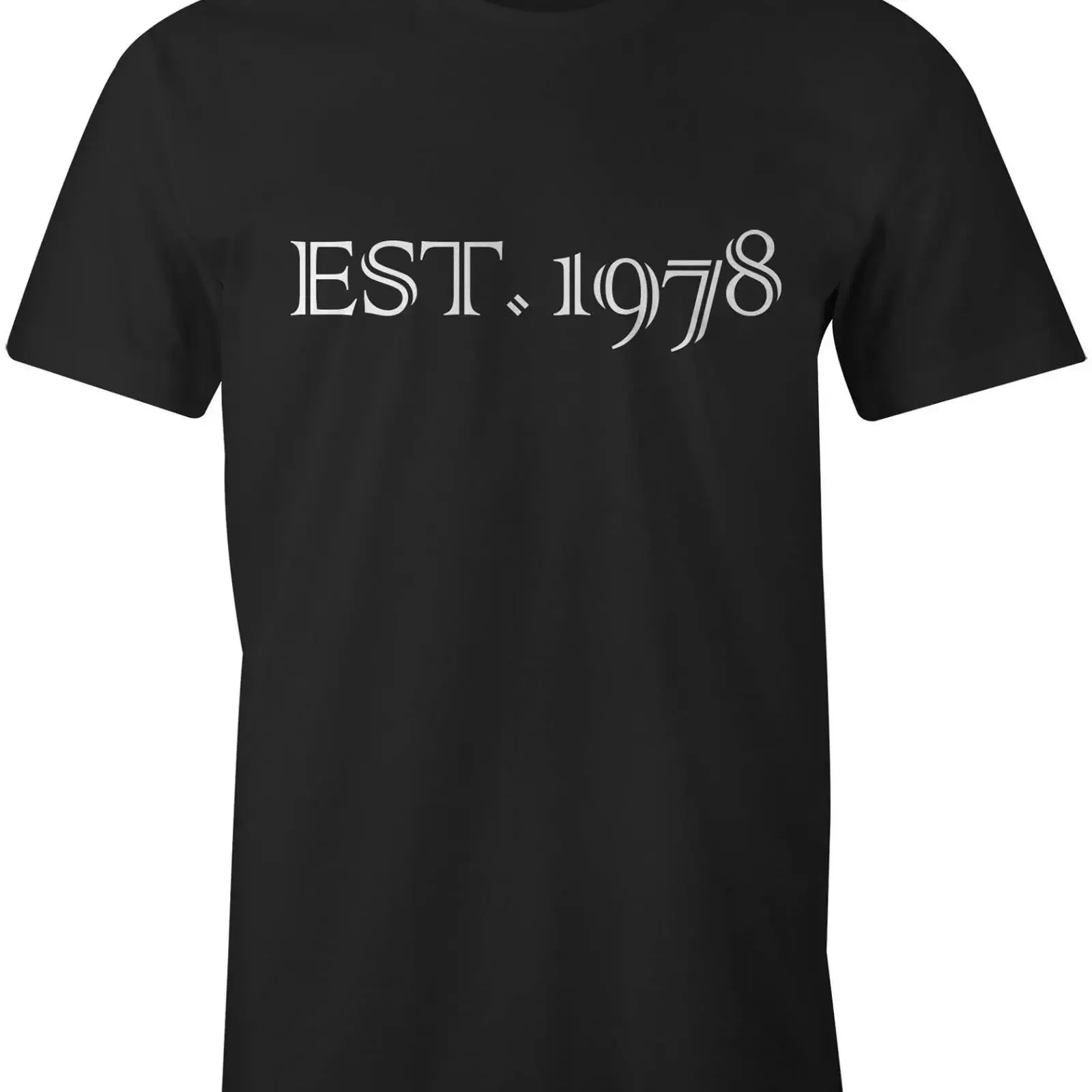EST 1978 T Shirt Established Custom Year Born In Perfect s Personalized vintage Washed Stretched fashion Versatile homme