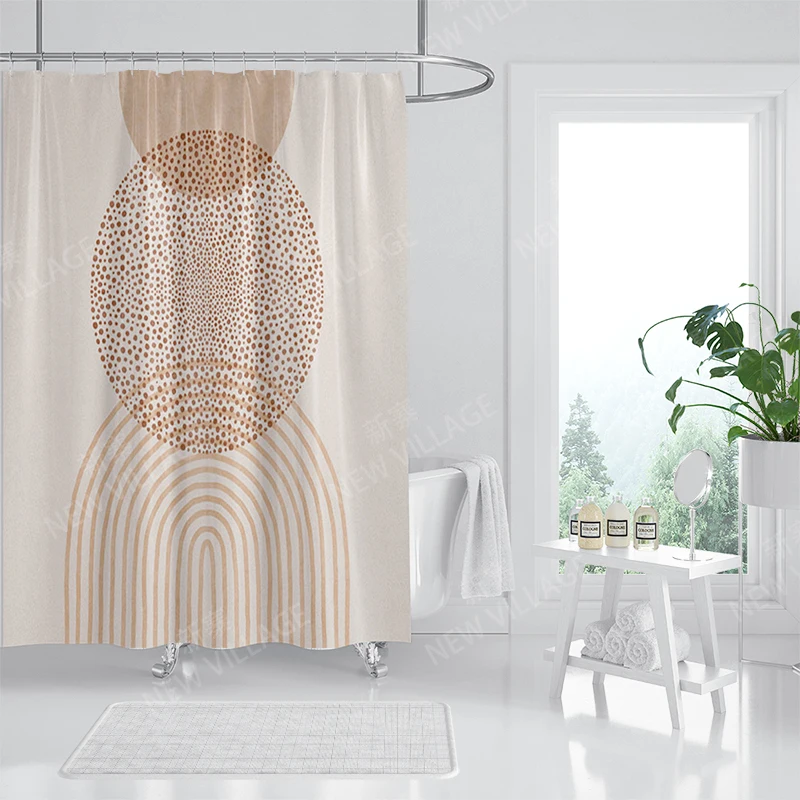 Waterproof fabric shower curtain Bathroom curtain accessories 180x200 Bath curtain for shower 240*200 nordic boho decor 240x200