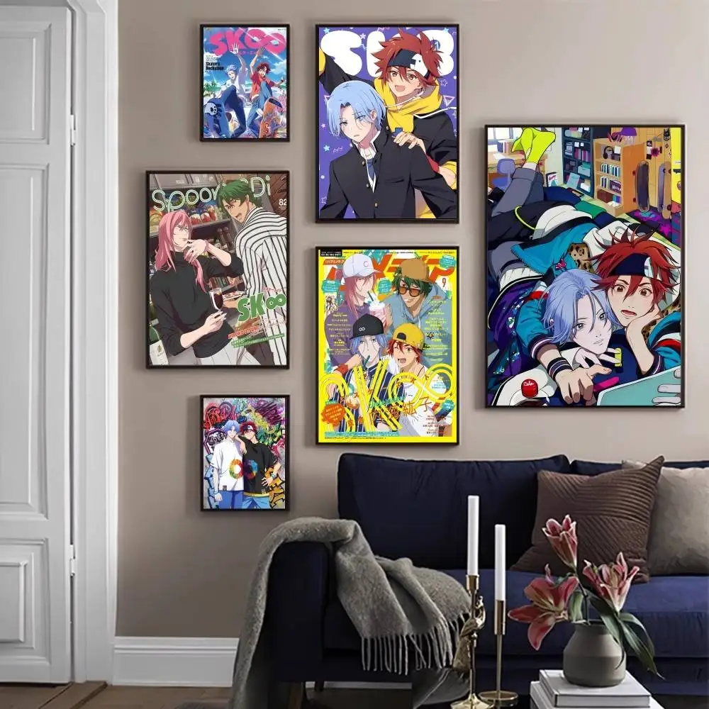 

Cartoon SK8 the Infinity Classic Movie Posters Whitepaper Sticker DIY Room Bar Cafe Aesthetic Art Wall Painting