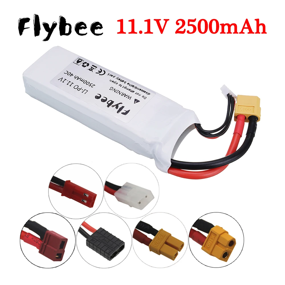 11.1V 2500mah Lion Power Battery T/XT60/TRX Plug For RC Car Boat Helicopter Quadcopter Remote Control Toys 3S 11.1v Lipo Battery