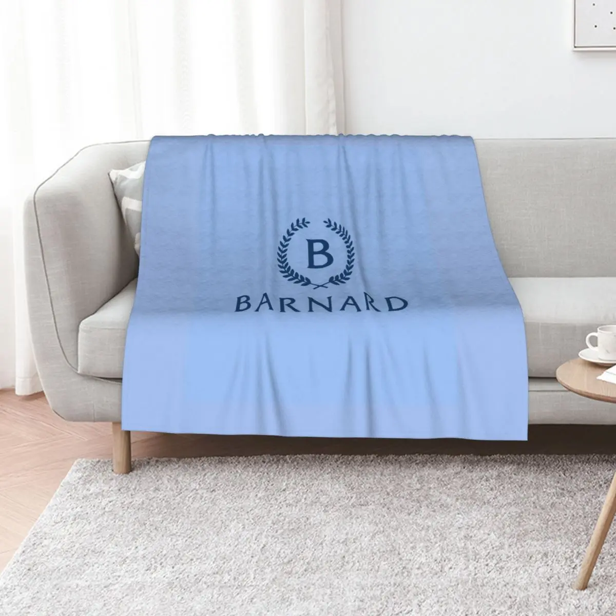 

Barnard College Baby Blue Logo Throw Blanket Soft Cute Plaid anime Stuffeds Blankets