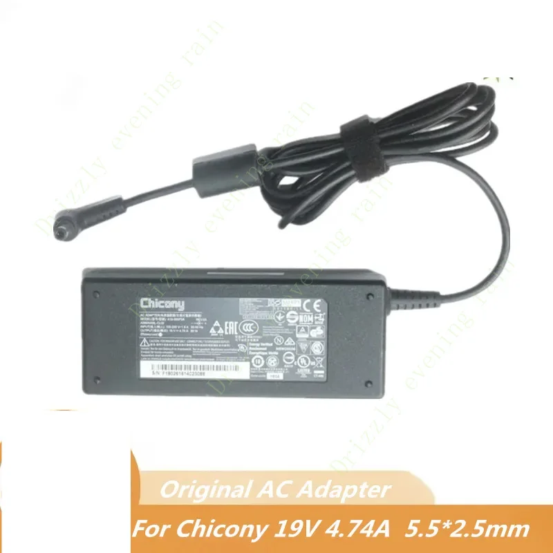 Genuine chicy rt-090p3a 19v 4.74a 90W 5.5x2.5mm 504 -090p1a AC adapter charger for MSI ps42 a15-090p1a laptop power supply