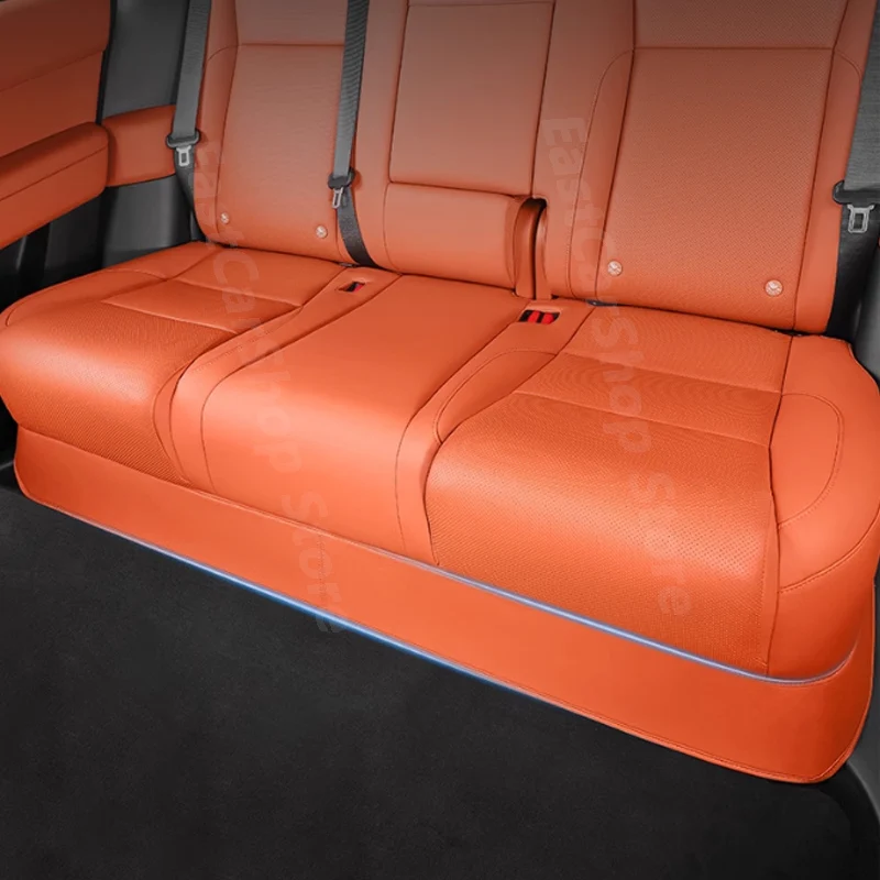 

For LEADING IDEAL LiXiang L6 2024 Car Second Row Aisle Anti-kick Mat Under Seat Leather Protective Mat Accessories