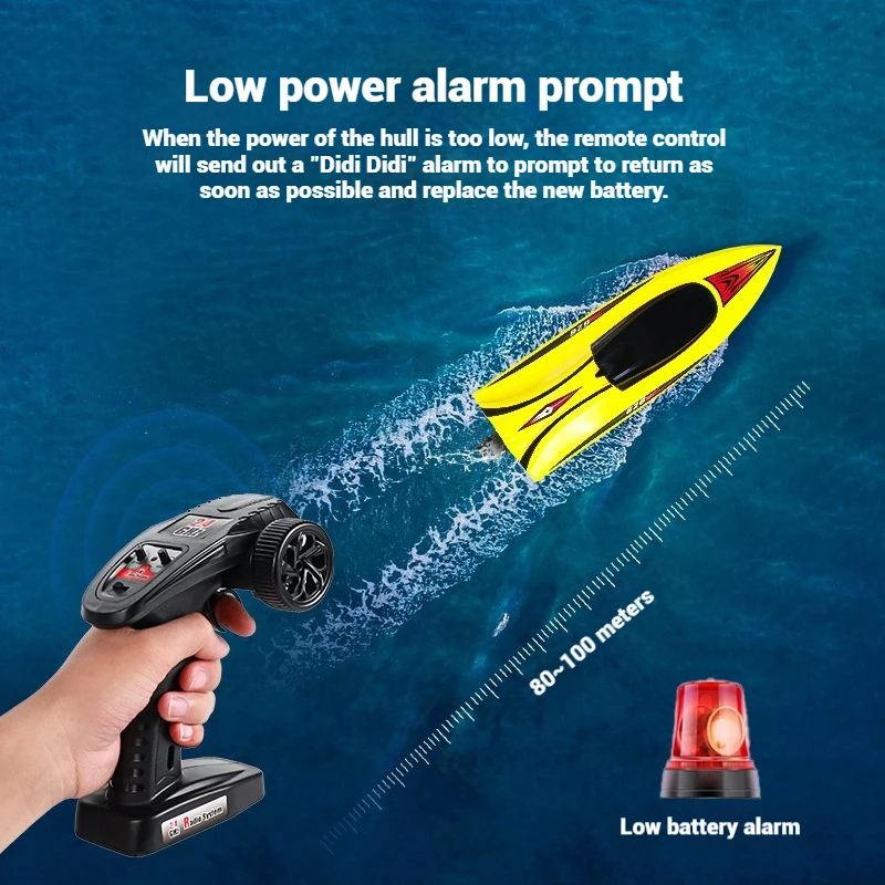 لعبة قارب جديدة يتم إطلاقها عن بعد في المياه، قارب سريع عالي السرعة، سفينة كهربائية ونموذج صعود المياه