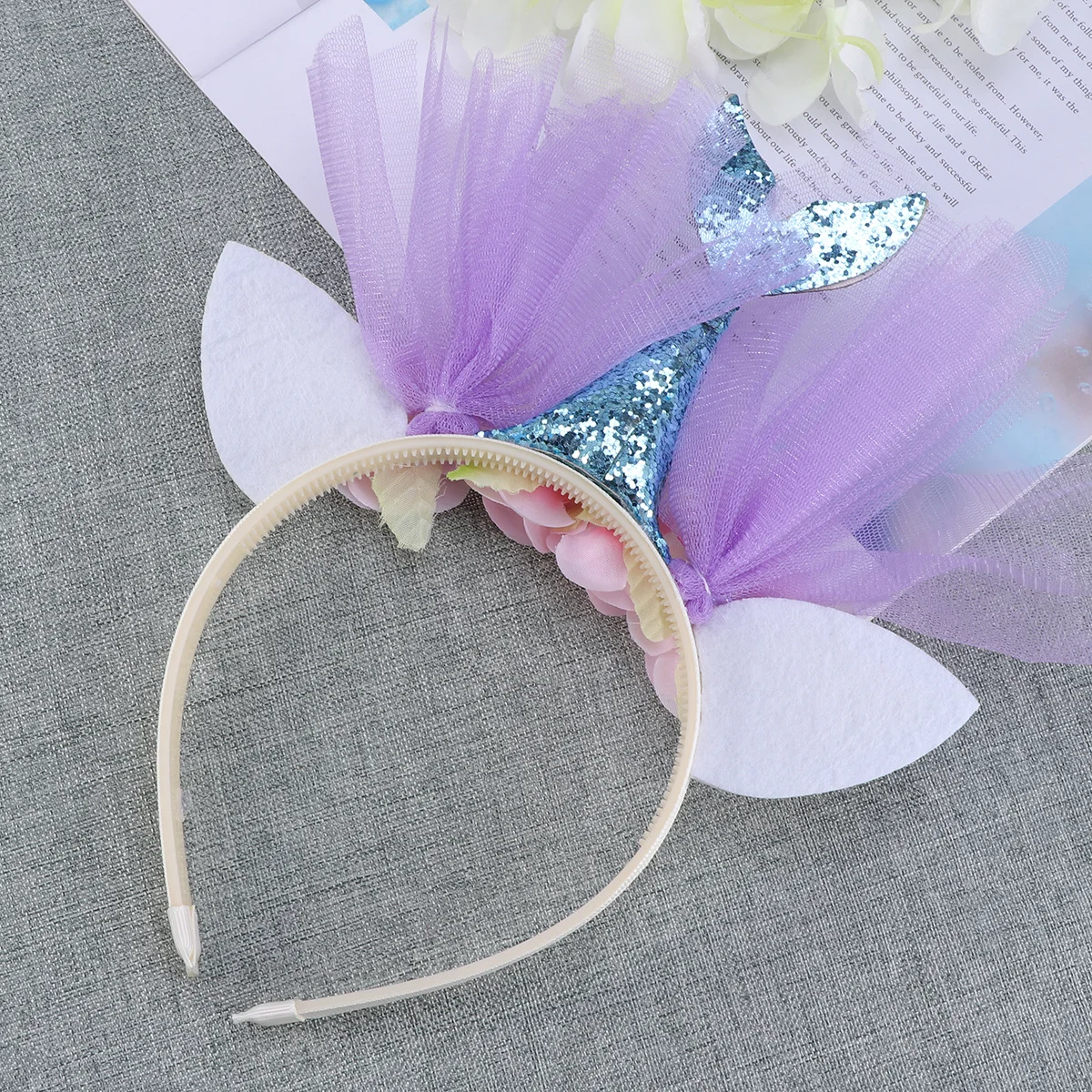 

Обруч для волос для вечеринок, дизайн русалки, синий, легкий, не выцветающий, креативный подарок для костюмированных вечеринок, обруч для волос