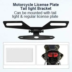Universal Adjustable Motorcycle License Plate Bracket, Motorcycle License Plate Flipper Motorcycle License Plate Holder for ATV - view 5