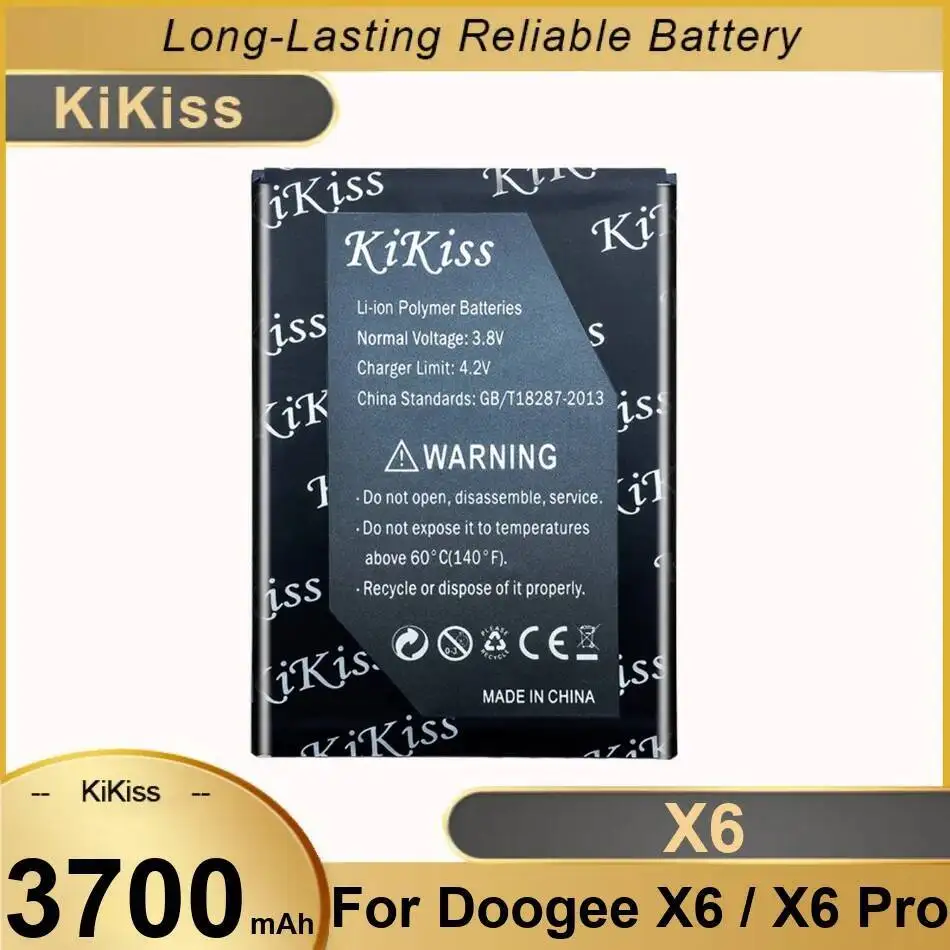

3700 мАч для аккумулятора мобильного телефона Doogee X6 Pro, надежный источник питания, замена премиум-класса