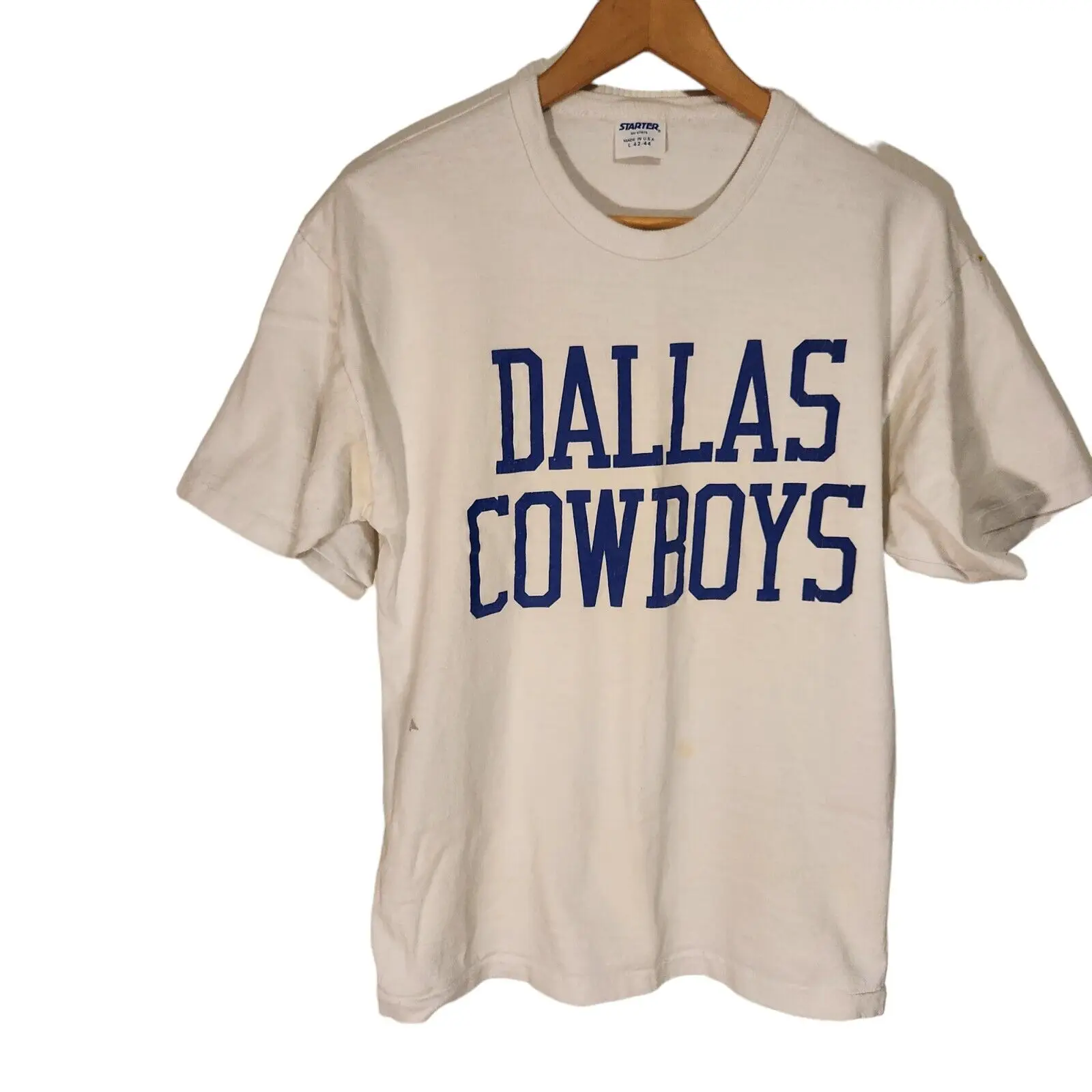 T-shirt grafica Vintage Dallas Cowboys Starter NFL Football anni '80 taglia piccola da uomo