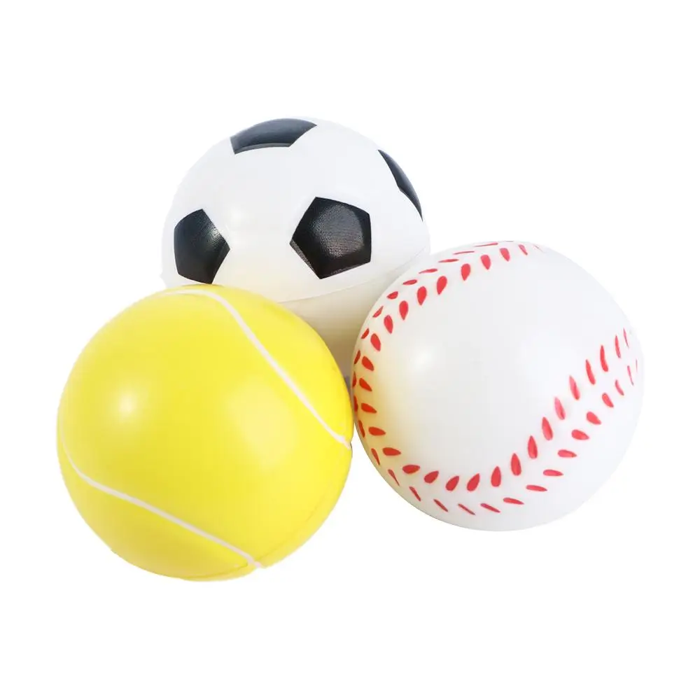 Gift Novelty Tennis Football Stress Relief Baseball Squeeze Hand Ball Toys Foam Rubber Ball Slow Rising Antistress Toys