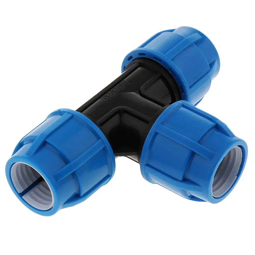 2xPE Quick Connection Pressure Pipe T Connection Coupling, Pneumatic Plug