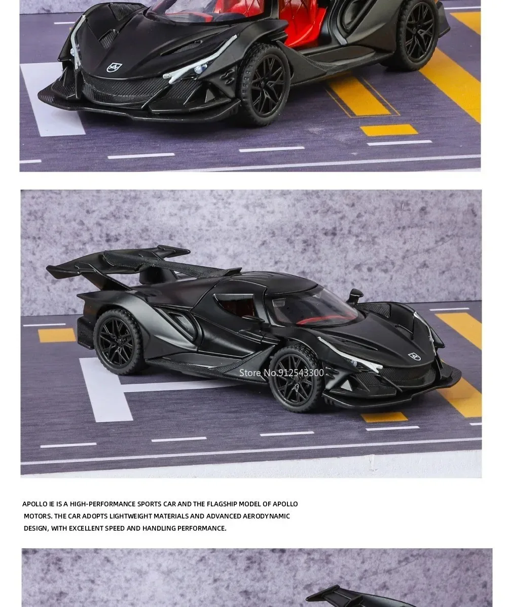 Maßstab 1:32 Apollo EVO IE Automodell Spielzeug Metalldruckguss Zurückziehen Super Cars Türen Geöffnete Fahrzeugmodelle Beste Geschenke für Kinder – Detail 24