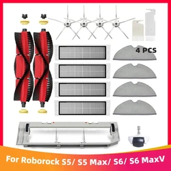 Pièces de rechange pour aspirateur robot Xiaomi Roborock, S5, S50, S5 Max, Dock MaxV, Dock Pure E4, E5, brosse latérale principale, filtre Hepa, chiffon de vadrouille