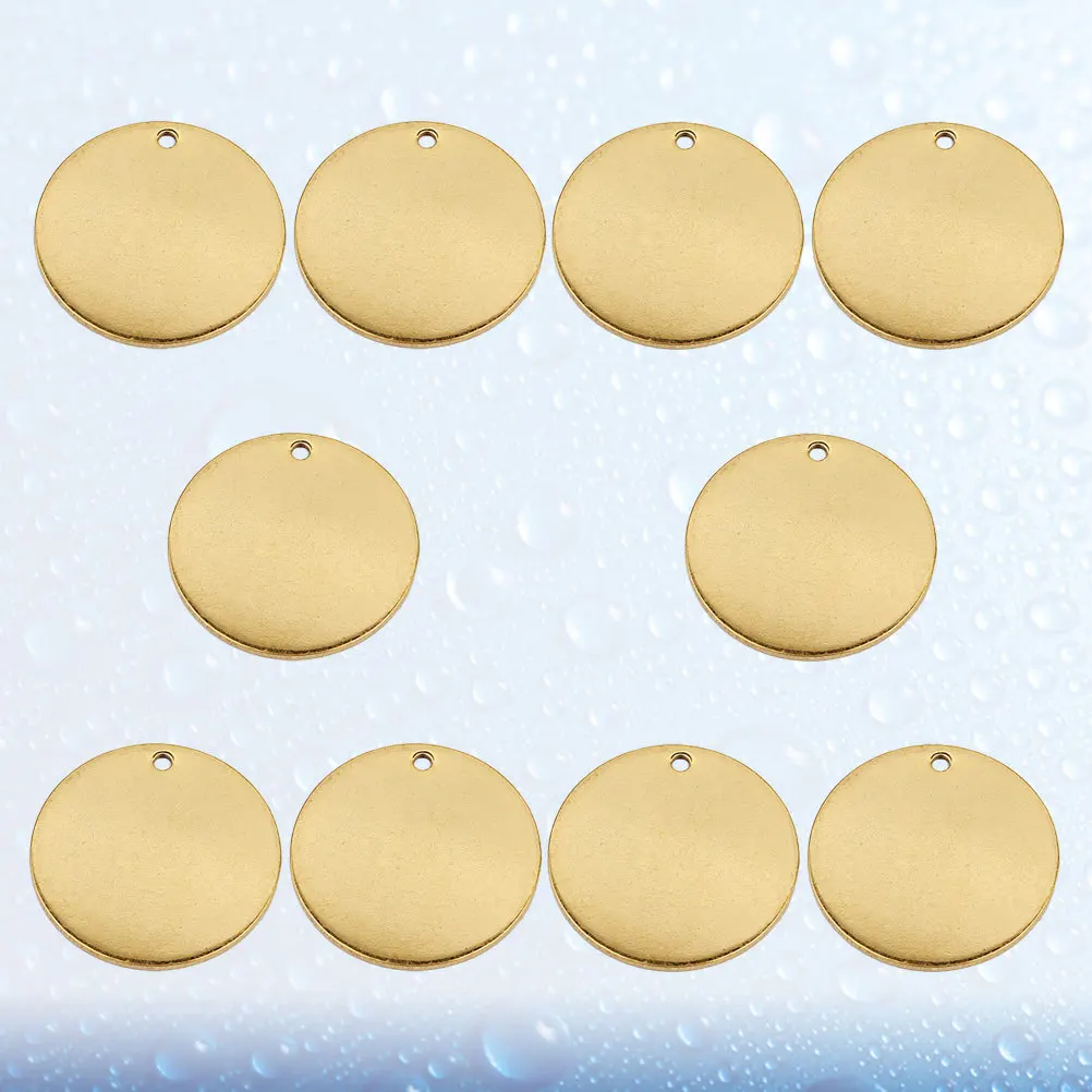 

10 pcs Blank Round Tags Stainless Steel Pet Id Tag Diy Jewelry Pendant Dog Id Hangings Durable Lightweight Puppy Name Tag Pet
