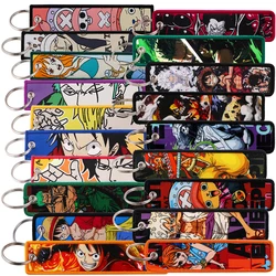 LLavero de Anime de una pieza para hombres y mujeres, llavero bordado, llavero de motocicleta, accesorios, regalos