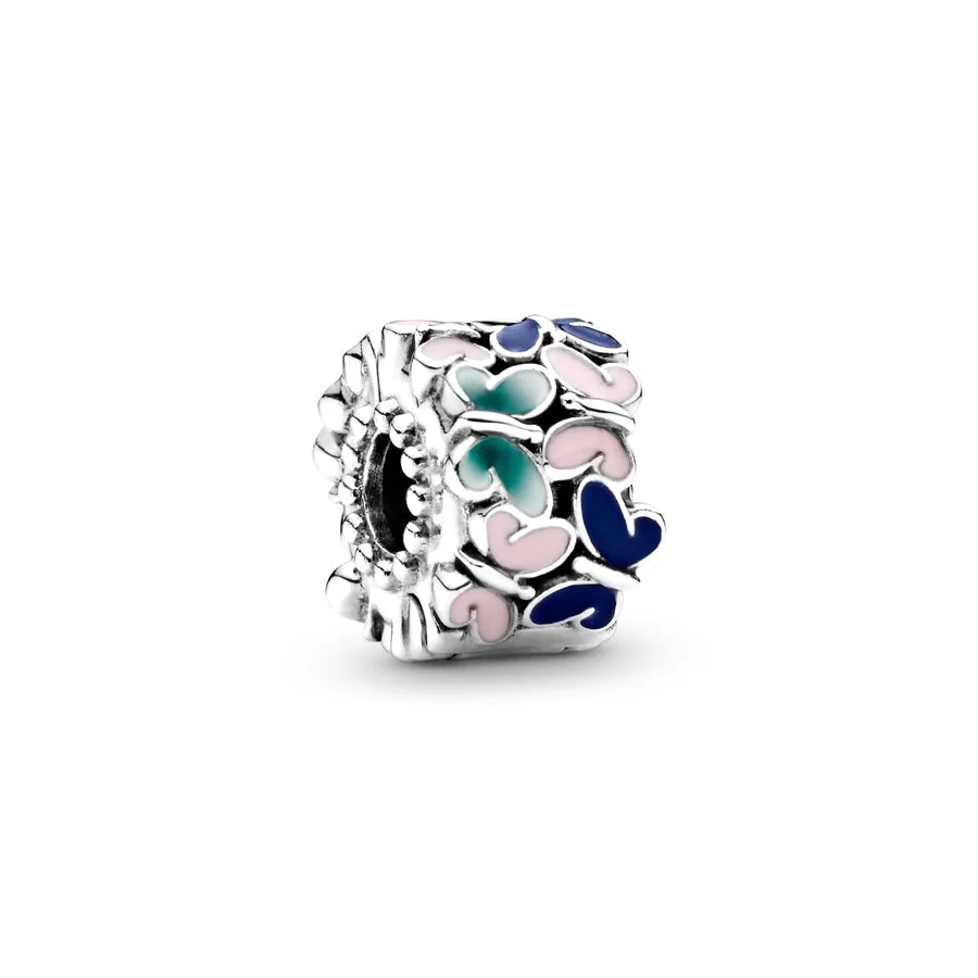 Fit Original Silver 925 Europeans Bracelet Jewelry Sparkling Row Clip、Butterflies Clip、Herbarium Cluster Safety Chain Charm Bead image 3
