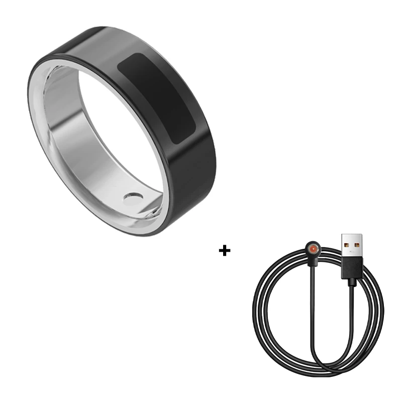Vibrating Smart Ring for Men Vibration Notifications Health  Monitoring,Calls Messages, Slient Alarm Clock Rings for Android iOS